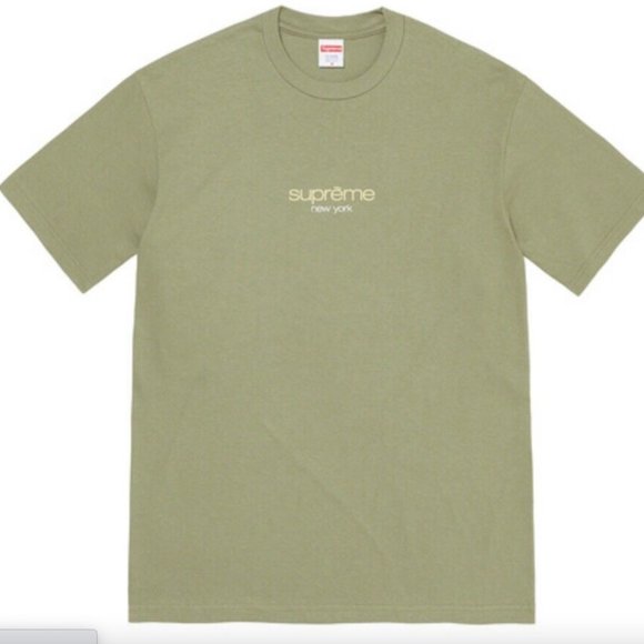 Supreme Classic Tee w/ Logo Candy & Sticker - Olive - Size Small - Picture 1 of 2